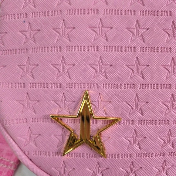 Jeffree Star Pink Star Fanny Pack Belt Bag Purse Gold Accents Cute‎ Kawaii - Picture 2 of 13